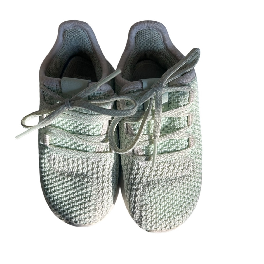 adidas Kids Sneakers Mint Green Knit Lace-Up